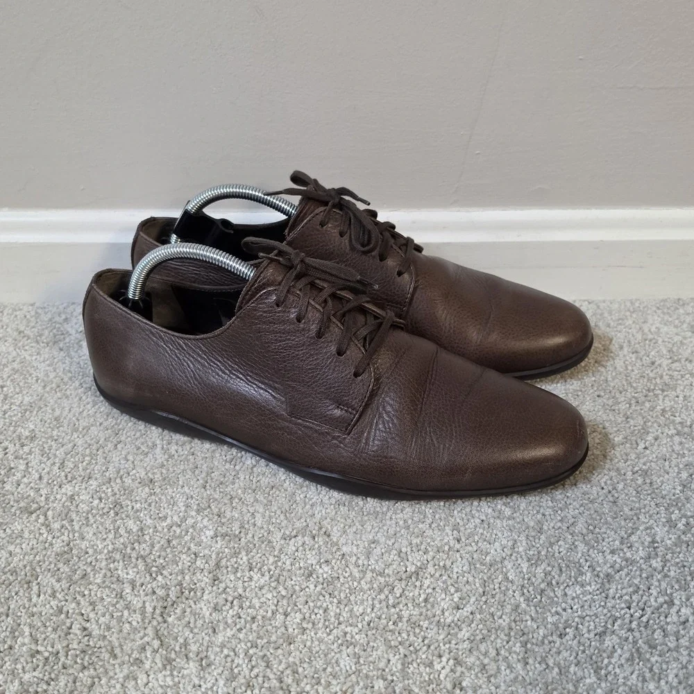 Harrys of London Dexter Brown Calf Leather Shoes Vibram Sole Mens US 9.5 EU 43.5